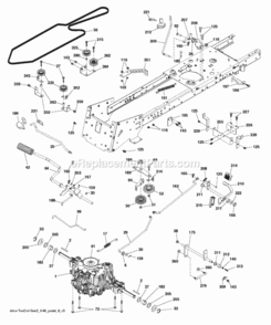 Drive Diagram and Parts List for LT2323CMA2 2012-02 Husqvarna Lawn Tractor