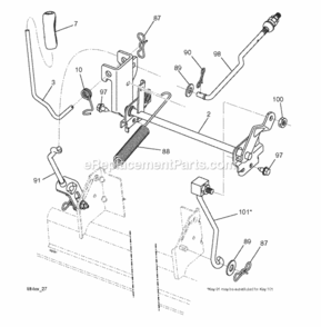 Mower_Lift__Deck_Lift Diagram and Parts List for LT2323CMA2 2012-02 Husqvarna Lawn Tractor