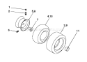 Page J Diagram and Parts List for 130 LTH  954140005K -1999-03 Husqvarna Lawn Tractor