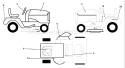 Page B Diagram and Parts List for 130 LTH  954140107A -1999-11 Husqvarna Lawn Tractor