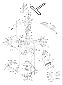 Page F Diagram and Parts List for 130 LTH  954140107A -1999-11 Husqvarna Lawn Tractor