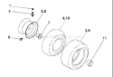 Page K Diagram and Parts List for 130 LTH  954830061A -1996-01 Husqvarna Lawn Tractor