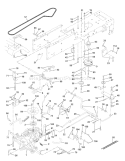 Page C Diagram and Parts List for 130 LTH  954830061A -1996-01 Husqvarna Lawn Tractor
