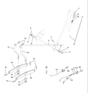 Page H Diagram and Parts List for 130 LTH  954830061B -1996-02 Husqvarna Lawn Tractor