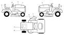 Page B Diagram and Parts List for 1742D LTH  954570376 -2003-05 Husqvarna Lawn Tractor