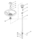 Page M Diagram and Parts List for LT100 LT 100 H1036A -954000312 -1991-07 Husqvarna Lawn Tractor