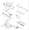 Page B Diagram and Parts List for LT100 LT 100 H1036A -954000312 -1991-07 Husqvarna Lawn Tractor