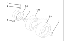 Page K Diagram and Parts List for LT120 LT 120 954140002B -1997-12 Husqvarna Lawn Tractor