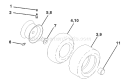 Page K Diagram and Parts List for LT120 LT 120 HCA -954140047 -1998-01 Husqvarna Lawn Tractor