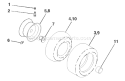 Page J Diagram and Parts List for LT1238A LT 1238 A 9545677024 -2000-10 Husqvarna Lawn Tractor