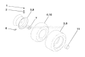 Page J Diagram and Parts List for LT1238C LT 1238 C 954567024 -2001-10 Husqvarna Lawn Tractor