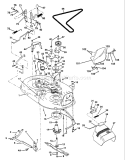 Page G Diagram and Parts List for LT125 LT 125 HC12542A -954000772 -1994-01 Husqvarna Lawn Tractor