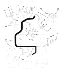 Page D Diagram and Parts List for LT125 LT 125 HE12536C -954170001 -1998-10 Husqvarna Lawn Tractor
