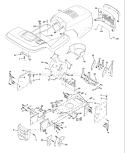 Page A Diagram and Parts List for LT130 LT 130 1997-12 Husqvarna Lawn Tractor