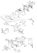 Page A Diagram and Parts List for LT1538D LT 1538 D 954569776 -2003-01 Husqvarna Lawn Tractor