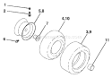 Page J Diagram and Parts List for LT18542A LT 18542 A 954571748 -2003-11 Husqvarna Lawn Tractor