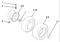 Page J Diagram and Parts List for LT18542B LT 18542 B 954571748 -2004-02 Husqvarna Lawn Tractor