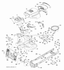 Chassis_Enclosures Diagram and Parts List for LZ11577HRB 2011-12 Husqvarna Lawn Tractor