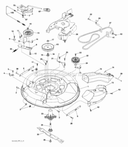 Mower_Deck__Cutting_Deck Diagram and Parts List for LZ11577HRB 2011-12 Husqvarna Lawn Tractor
