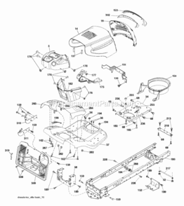 Chassis_Enclosures Diagram and Parts List for LZ11577RB 2011-11 Husqvarna Lawn Tractor