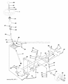 Part Location Diagram of 532176074 Husqvarna 