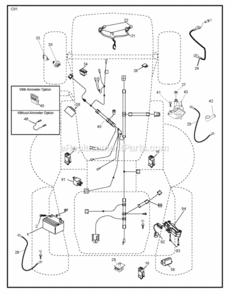 Electrical Diagram and Parts List for LZ12597RB 2011-11 Husqvarna Lawn Tractor