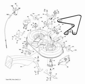 Mower_Deck__Cutting_Deck Diagram and Parts List for LZ12597RB 2011-11 Husqvarna Lawn Tractor