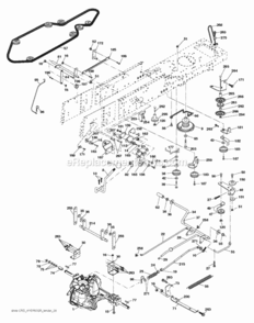 Drive Diagram and Parts List for LZ145H97RBK 2012-11 Husqvarna Lawn Tractor
