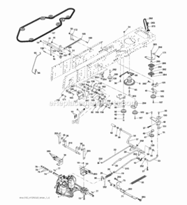 Drive Diagram and Parts List for LZ145H97 2011-11 Husqvarna Lawn Tractor