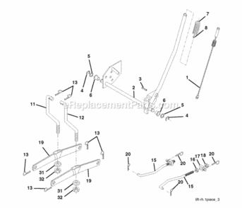 Mower_Lift__Deck_Lift Diagram and Parts List for LZ145H97 2011-11 Husqvarna Lawn Tractor