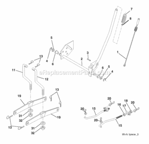 Mower_Lift__Deck_Lift Diagram and Parts List for LZ165107H 2011-12 Husqvarna Lawn Tractor