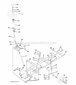 Steering Diagram and Parts List for LZ175H107RBK 2012-11 Husqvarna Lawn Tractor