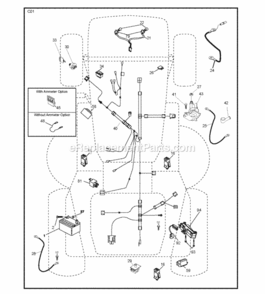 Electrical Diagram and Parts List for LZ175H107RBK 2012-11 Husqvarna Lawn Tractor