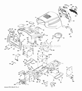 Chassis_Enclosures Diagram and Parts List for LZ20H107 2011-11 Husqvarna Lawn Tractor
