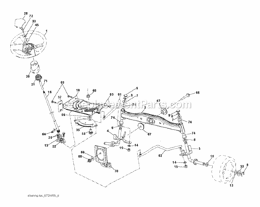 Page J Diagram and Parts List for P11577HRB 2010-09 Husqvarna Lawn Tractor