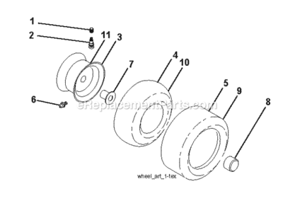Part Location Diagram of 532425362 Husqvarna Rim, Asm, 8 X 5.3758, Rear, Svc, Yell