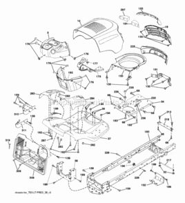 Page B Diagram and Parts List for P11577HRB 2010-09 Husqvarna Lawn Tractor