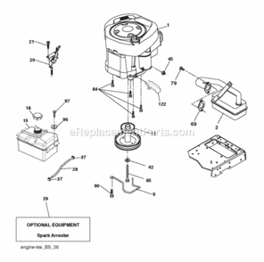 Page F Diagram and Parts List for P11577HRB 2010-09 Husqvarna Lawn Tractor