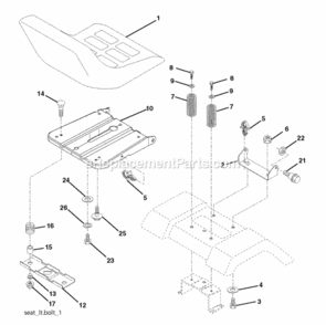 Page H Diagram and Parts List for P11597 2010-09 Husqvarna Lawn Tractor
