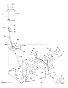 Page I Diagram and Parts List for P11597 2010-09 Husqvarna Lawn Tractor