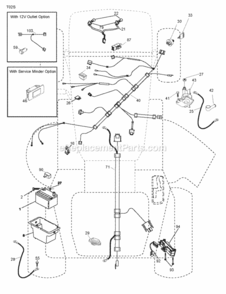 Page D Diagram and Parts List for P125107H 2010-09 Husqvarna Lawn Tractor