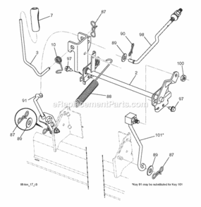 Page G Diagram and Parts List for P125107H 2010-09 Husqvarna Lawn Tractor