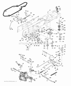 Page D Diagram and Parts List for P12597HRB 2010-09 Husqvarna Lawn Tractor