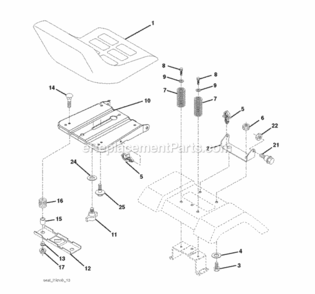 Page I Diagram and Parts List for P12597HRB 2010-09 Husqvarna Lawn Tractor