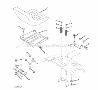 Page I Diagram and Parts List for P12597RB 2010-09 Husqvarna Lawn Tractor