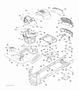 Page A Diagram and Parts List for P145107HP 2010-09 Husqvarna Lawn Tractor