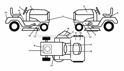 Page B Diagram and Parts List for P145107HP 2010-09 Husqvarna Lawn Tractor