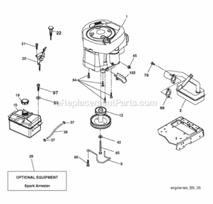 Page E Diagram and Parts List for P145107HP 2010-09 Husqvarna Lawn Tractor