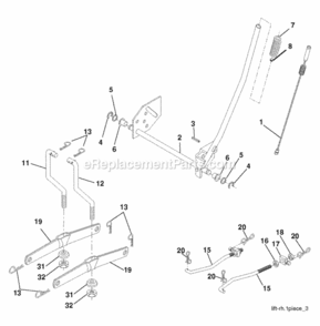 Mower_Lift__Deck_Lift Diagram and Parts List for P145107HRB 2011-08 Husqvarna Lawn Tractor