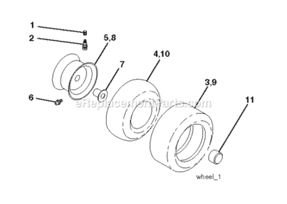 Page K Diagram and Parts List for P155107HRB 2010-09 Husqvarna Lawn Tractor